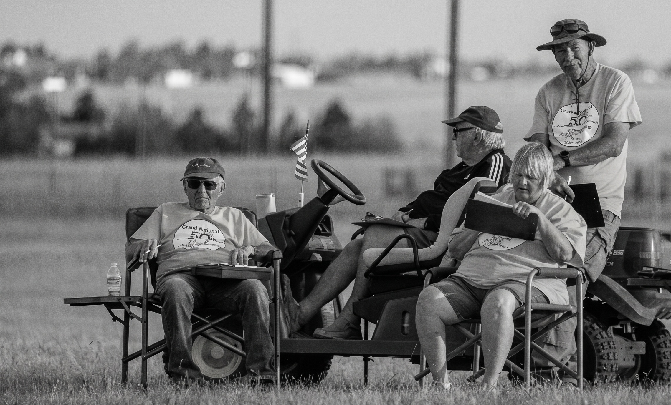 ASFA judges scoring a lure coursing trial